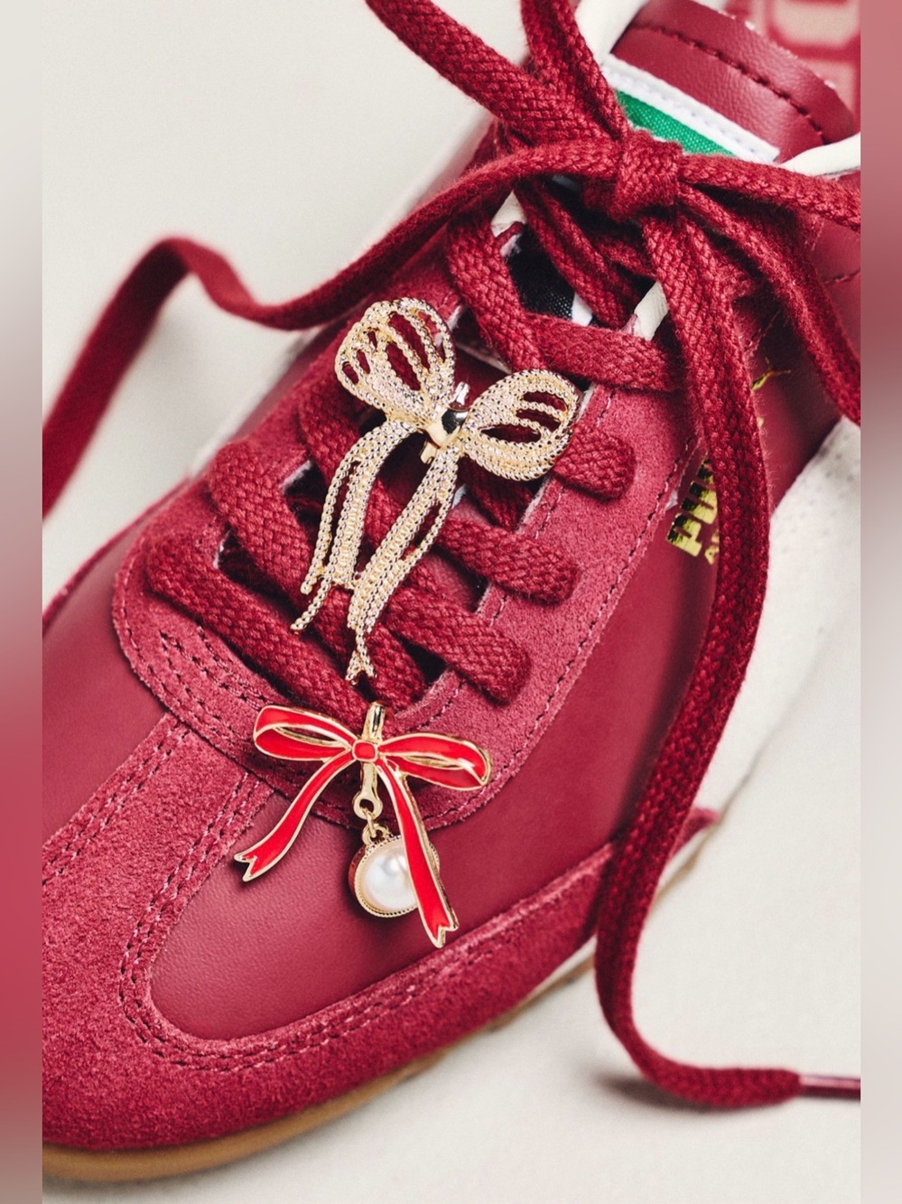 Anthropologie Bow Shoe Charms Set of 2 NWT
